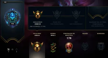 CONTA LEVEL 162, ELO GOLD 3 - SERVIDOR BRASILEIRO - 2016