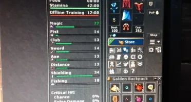 Tibia acc main Talera, varios chars