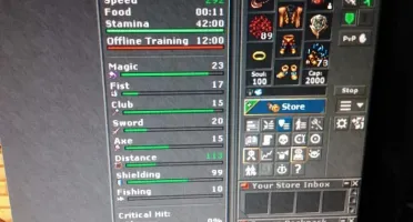 Tibia acc main Talera, varios chars