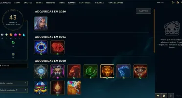Conta LOL, Unranked, Nível 34, com 42 Champs, Skin Ultimate