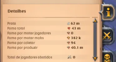 Conta Food 900/900 | 40M+ Craft | 62M Prata | 184K Foco e +