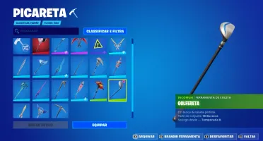conta fortnite com algumas skins
