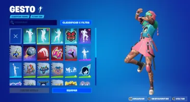 conta fortnite com algumas skins