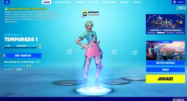 conta fortnite com algumas skins