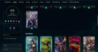 Bronze 2 com 70 Champs e 49 Skins ( MONO ADC )