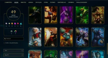 Bronze 2 com 70 Champs e 49 Skins ( MONO ADC )