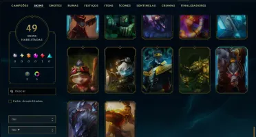 Bronze 2 com 70 Champs e 49 Skins ( MONO ADC )