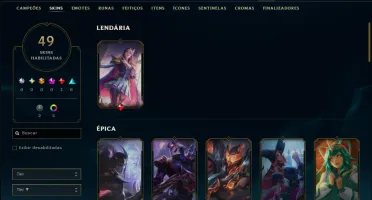 Bronze 2 com 70 Champs e 49 Skins ( MONO ADC )