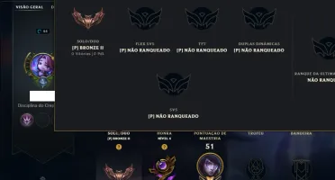 Bronze 2 com 70 Champs e 49 Skins ( MONO ADC )