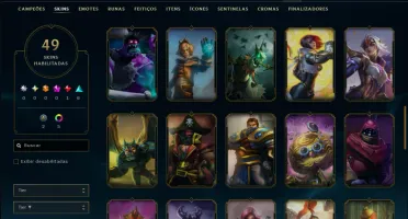 Bronze 2 com 70 Champs e 49 Skins ( MONO ADC )