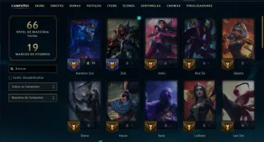 Prata 2 com 50 Champs e 15 Skins