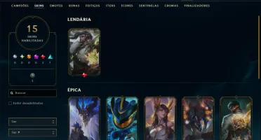 Prata 2 com 50 Champs e 15 Skins