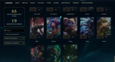 Prata 2 com 50 Champs e 15 Skins