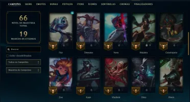 Prata 2 com 50 Champs e 15 Skins