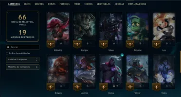 Prata 2 com 50 Champs e 15 Skins