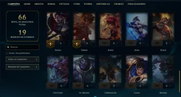 Prata 2 com 50 Champs e 15 Skins