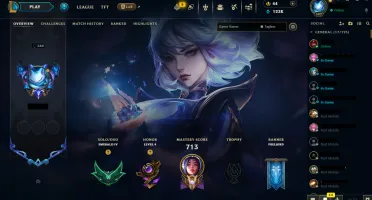 Conta LoL, Nível 582, Esmeralda 4, 233 skins, Todos os camps