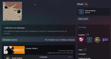 Conta Steam Nível 18 C/ Diversos Jogos + Medalha de 5 anos