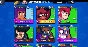 Conta de brawl stars com 33k de trofeus