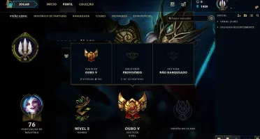Conta nível 32 / Ouro v / Alto MMR