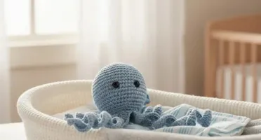 Polvo Newborn Azul Amigurumi