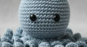 Polvo Newborn Azul Amigurumi