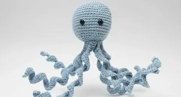 Polvo Newborn Azul Amigurumi