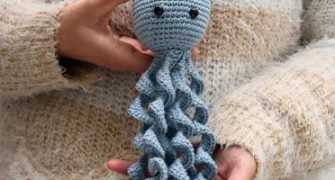 Polvo Newborn Azul Amigurumi