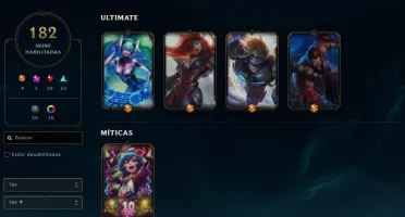 LVL 207 | 182 SKINS | 148 CAMPEÕES