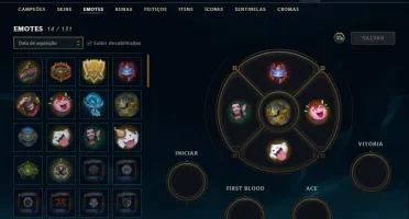 Conta Unranked com 105 Champs e 85 Skins + 6 Vitoriosas
