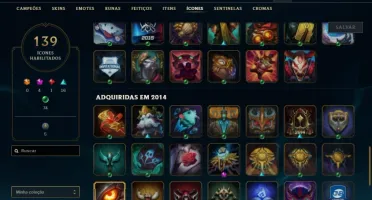 Conta Unranked com 105 Champs e 85 Skins + 6 Vitoriosas