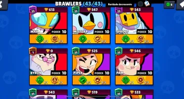 Conta Full Brawl Stars Todos Pontos Estelares e Acessórios