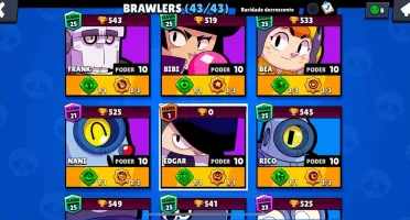 Conta Full Brawl Stars Todos Pontos Estelares e Acessórios