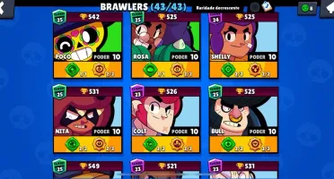 Conta Full Brawl Stars Todos Pontos Estelares e Acessórios