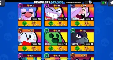 Conta Full Brawl Stars Todos Pontos Estelares e Acessórios
