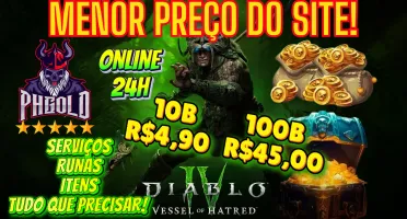 (Menor Preço) Gold Diablo 4 Temporada 6 Services/Runas/Tudo