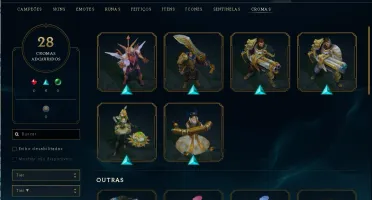 Conta LoL - Platina 4 - 84 Skins - Todos os champions