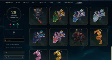 Conta LoL - Platina 4 - 84 Skins - Todos os champions