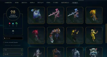 Conta LoL - Platina 4 - 84 Skins - Todos os champions