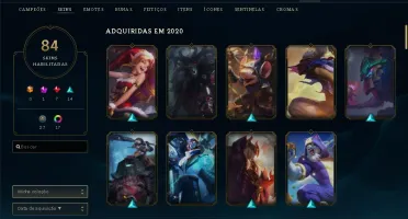 Conta LoL - Platina 4 - 84 Skins - Todos os champions
