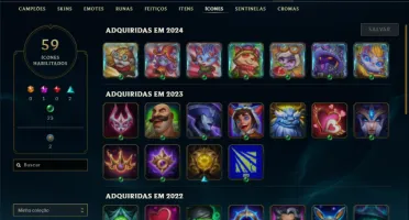 Prata 4 com 51 Champs e 8 Skins