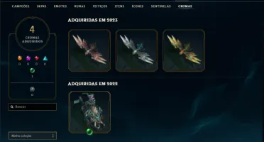 Prata 4 com 51 Champs e 8 Skins