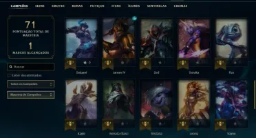 Prata 4 com 51 Champs e 8 Skins