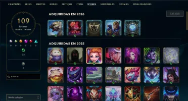 Bronze 4 com TODOS os Champs e 35 Skins