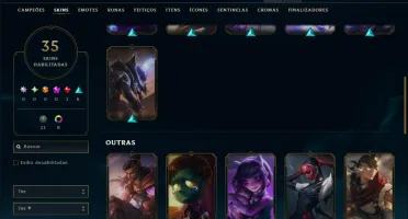 Bronze 4 com TODOS os Champs e 35 Skins