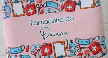 Kit 10 Necessaires Farmacinha Personalizadas 18 x 14 cm