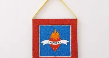 Enfeite Sagrado Coração Brilhante