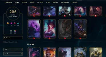 Conta prata 2 com 125 champs e 206 skins ( MAIN JG / SUP )