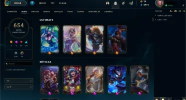 Conta League of Legendes com mais de 600 skins
