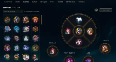 Conta League of Legendes com mais de 600 skins